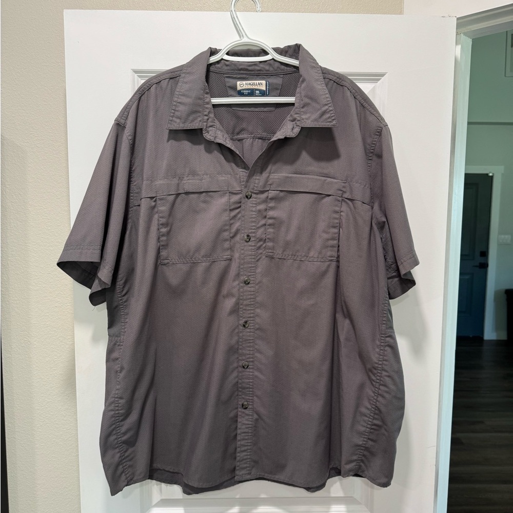 Magellan Outdoors Charcoal Button Down Shirt